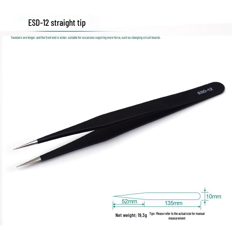 DIY Stainless Steel Curved Tip Anti-static Tweezers for Bird's Nest Handling and Eyelash Extensions