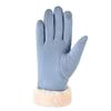 German velvet gloves for men and women to keep warm in autumn and winter, velvet outdoor riding touch screen Korean version simple hair mouth