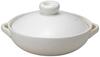 Round White Pot X 24 X Earthenware Can Be Used Over an Open Setomonohonpo 8.0 [28 14.5cm, 1500cc] Pot, Ceramic, Flame,