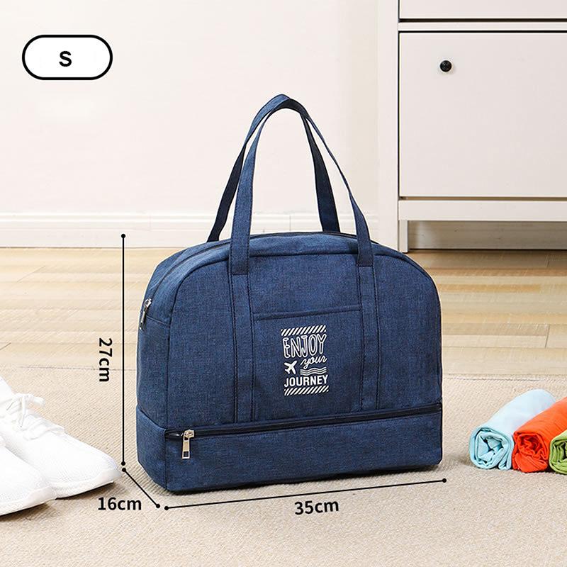 Women's Large Capacity Travel Bag Fitness Yoga Handbag Wet and Dry Wide Shoulder Strap Outdoor Tote Bag