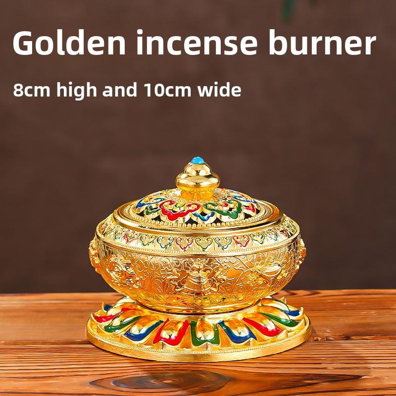 Zen Alloy Incense Burner with Aromatherapy Home Fragrance SandalwoodCenser Elegant Home Decor for LivingRoomOffice Tea Ceremony