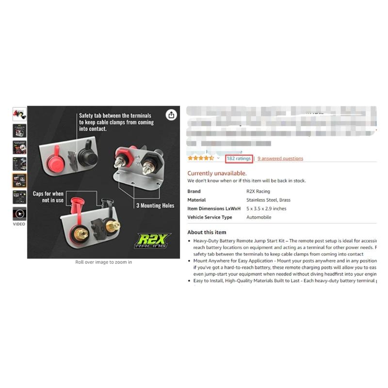 Battery Base Extension Cord Part Junction Post Connector 250Amp 12/24V  Remote Battery Power Kit Auto Accessories