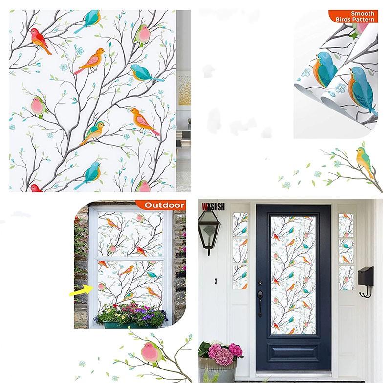 Folie pentru geam Magnolia Aderență statică Control căldură Protecție intimitate Drop-Shipping Reutilizabilă Removabilă Folie de sticlă Decor casă