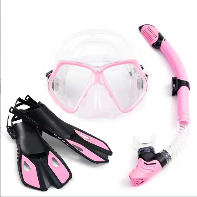 

Набір для плавання: маска, трубка та регульовані ласти - Спорядження для снорклінгу з захистом від запотівання Small/Medium