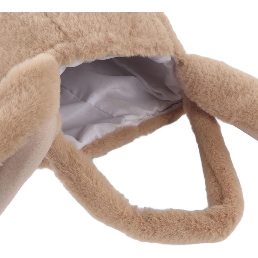 Plush Easter Bunny Basket for Kids Boys Girls Rabbit with Long Plush Ear Egg Hunting Bags Tote Bags for Home Decorations Candy