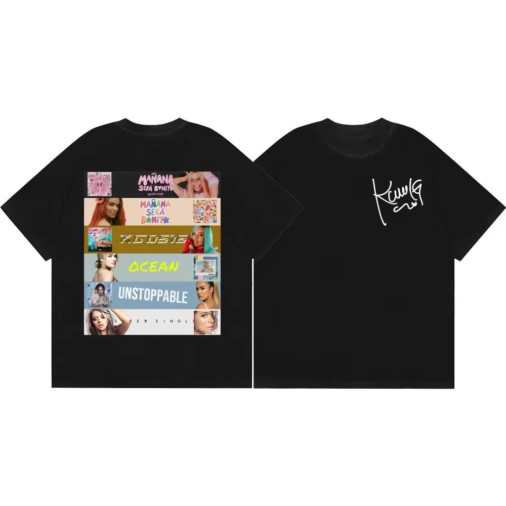 2026 Singer Karol G Album Poster Graphic T Shirt High Quality Fashion Oversized Tshirts Unisex Wounisex Casual