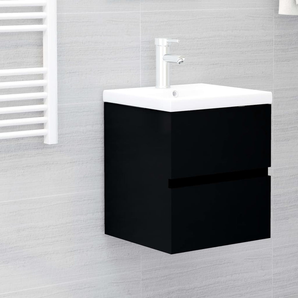 Armoire d'évier avec lavabo intégré  bois d'ingénierie