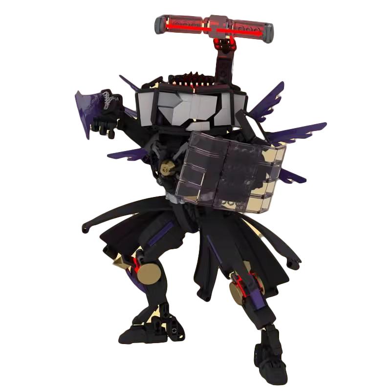 MOC latest toilet man vs monitor man battle damage Titan TV man mecha assembly particle construction brick toy