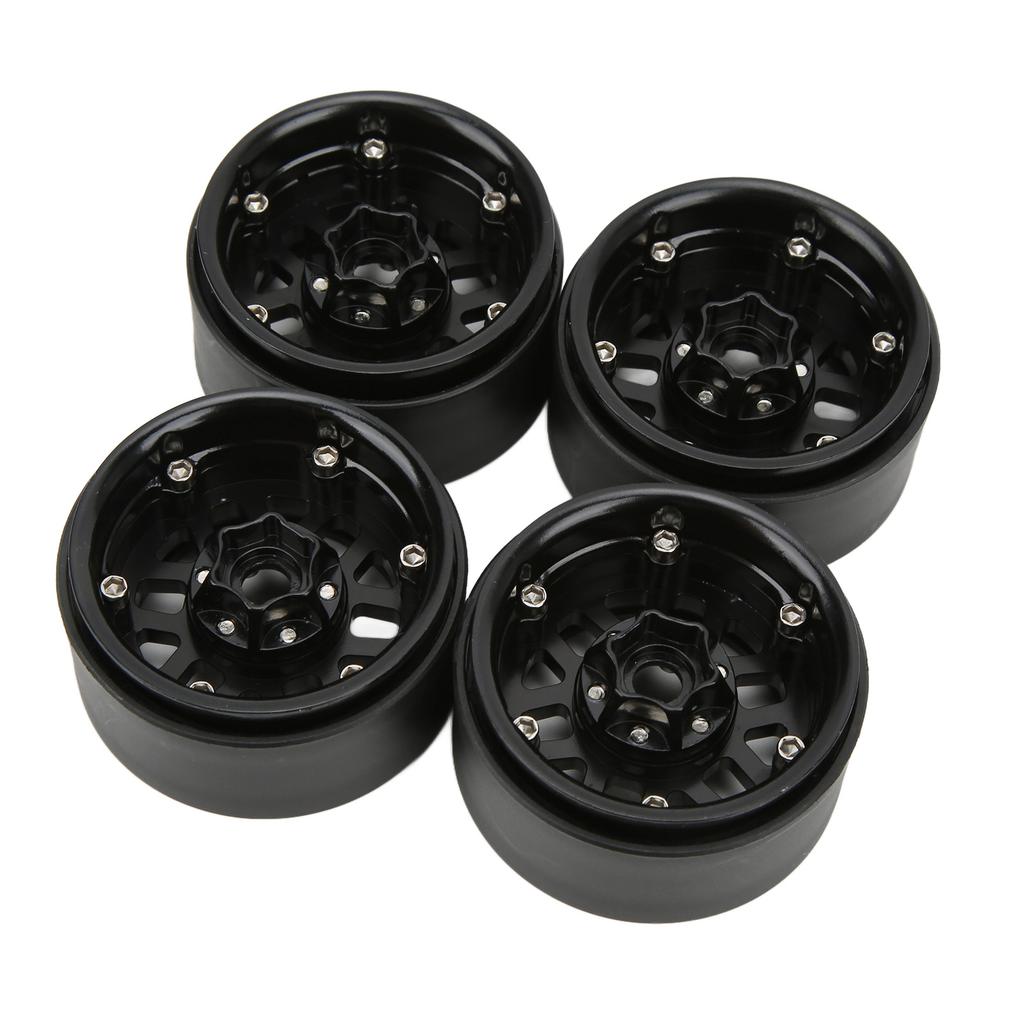 4pcsCelsiusset 1.9in Aluminum Alloy Beadlock Wheel Rims for   SCX10 90046 RC Crawler Car Parts