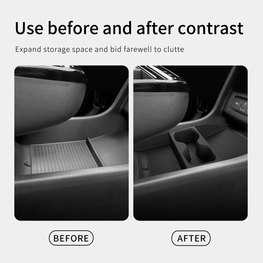 for Hyundai Tucson 2025 Only for Electronic Transmission Center Console Lower Storage Organizer Tray Black Car Accessories