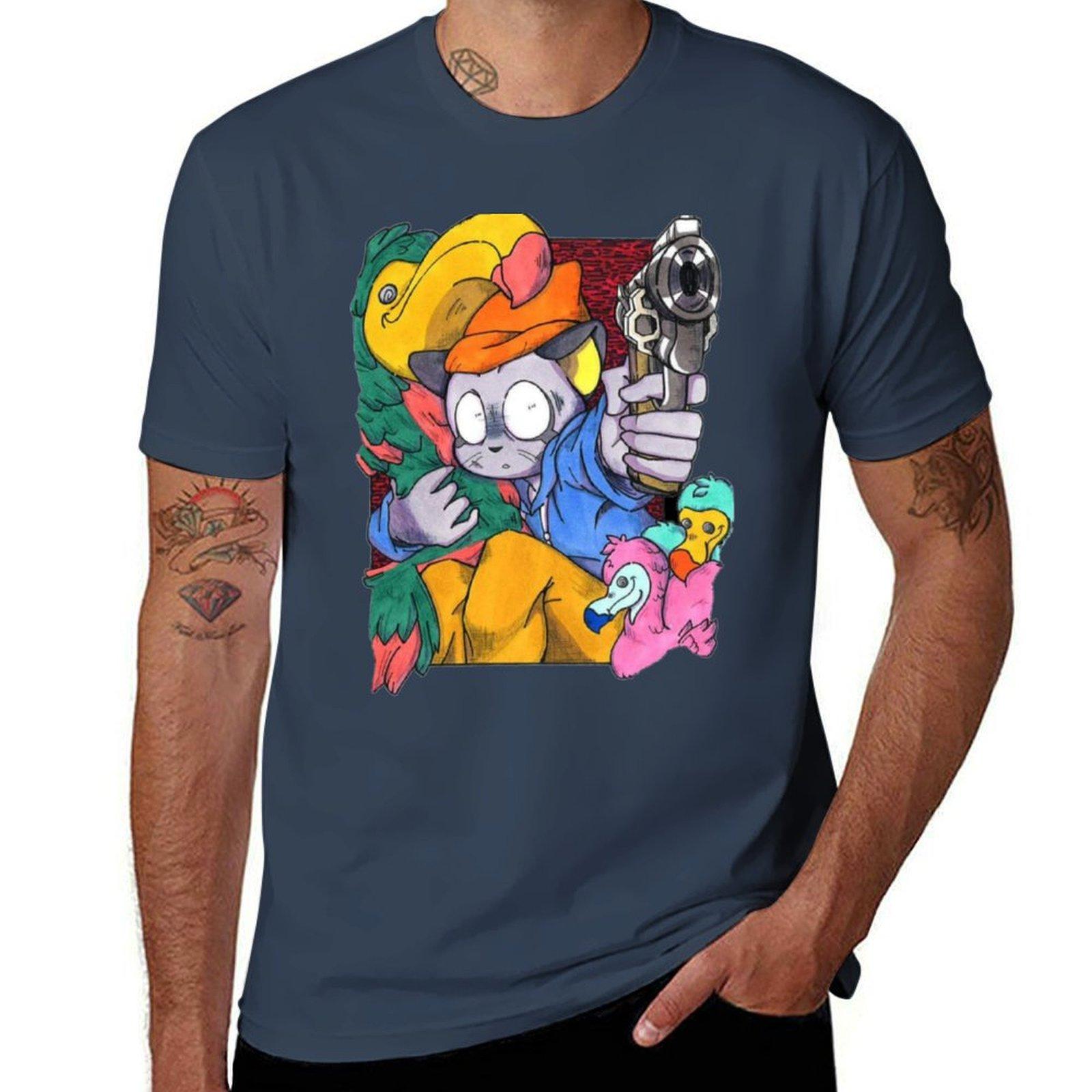 Odd Taxi Tanaka Holding On Dodos Tshirt Fashion Letter Print Tshirt S