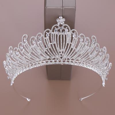 Luxury Crystal Rhinestone Wedding Crown Bride Tiaras And Crowns Queen Diadem Pageant Party Crown Bridal Hair Jewelry Accessories