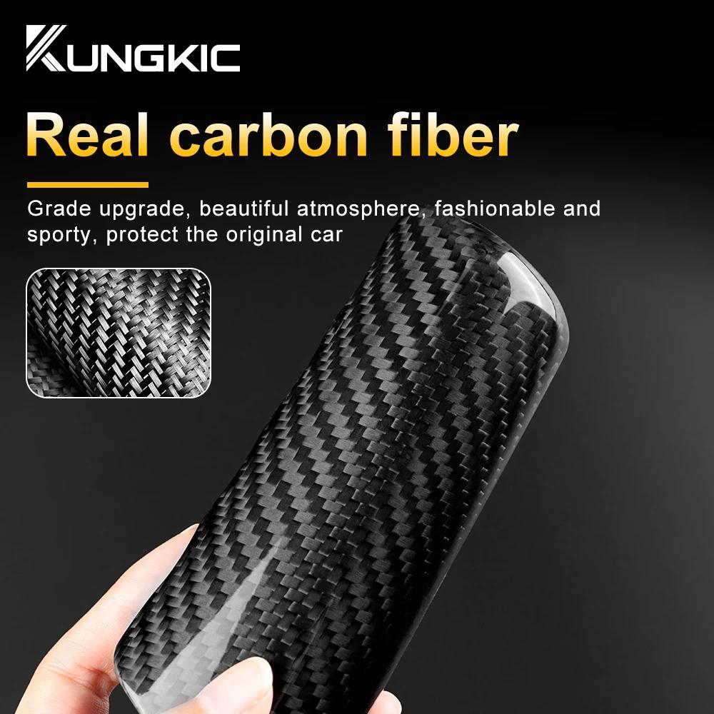 Real Carbon Fiber Handbrake Cover Trim for Abarth 595 695 2012-2023 Interior Moulding Accessories