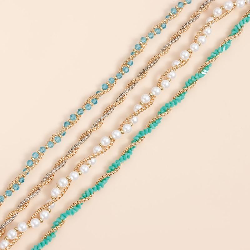 Stylish Layering Necklace Feature Sparkling Glass Crystals Adjustable Twist Chain For Casual or Formal Event