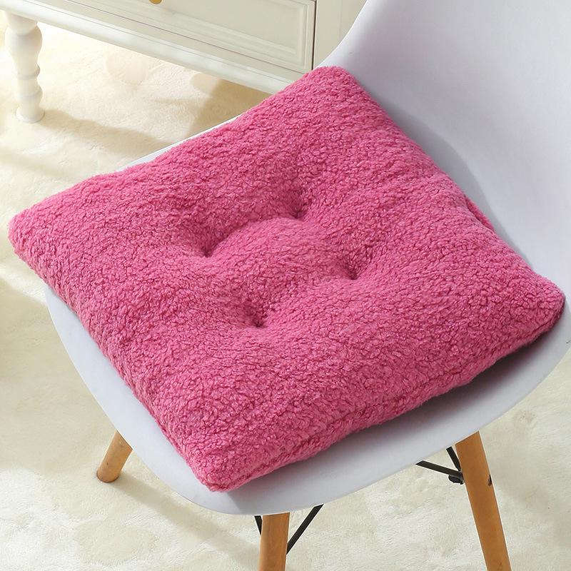 Extra Thick Fluffy Velvet Cushion Pad for Long Sitting - Large Round Chair or Floor Mat