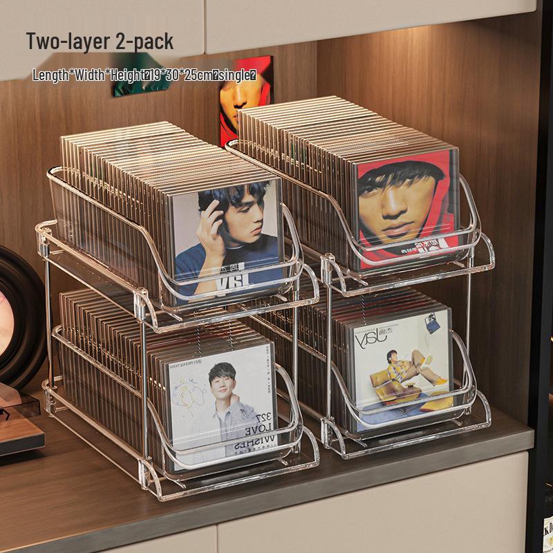 Κουτί Αποθήκευσης CD, Δίσκων Βινυλίου και Κασетών για Γραφείο - Βάση Έκθεσης Άλμπουμ