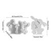 Bunny Mold Silicone Family Rabbit Figurine Mould Rabbit Silicone Mold For Spring Holiday Home Decoration Arts Crafts Gypsum