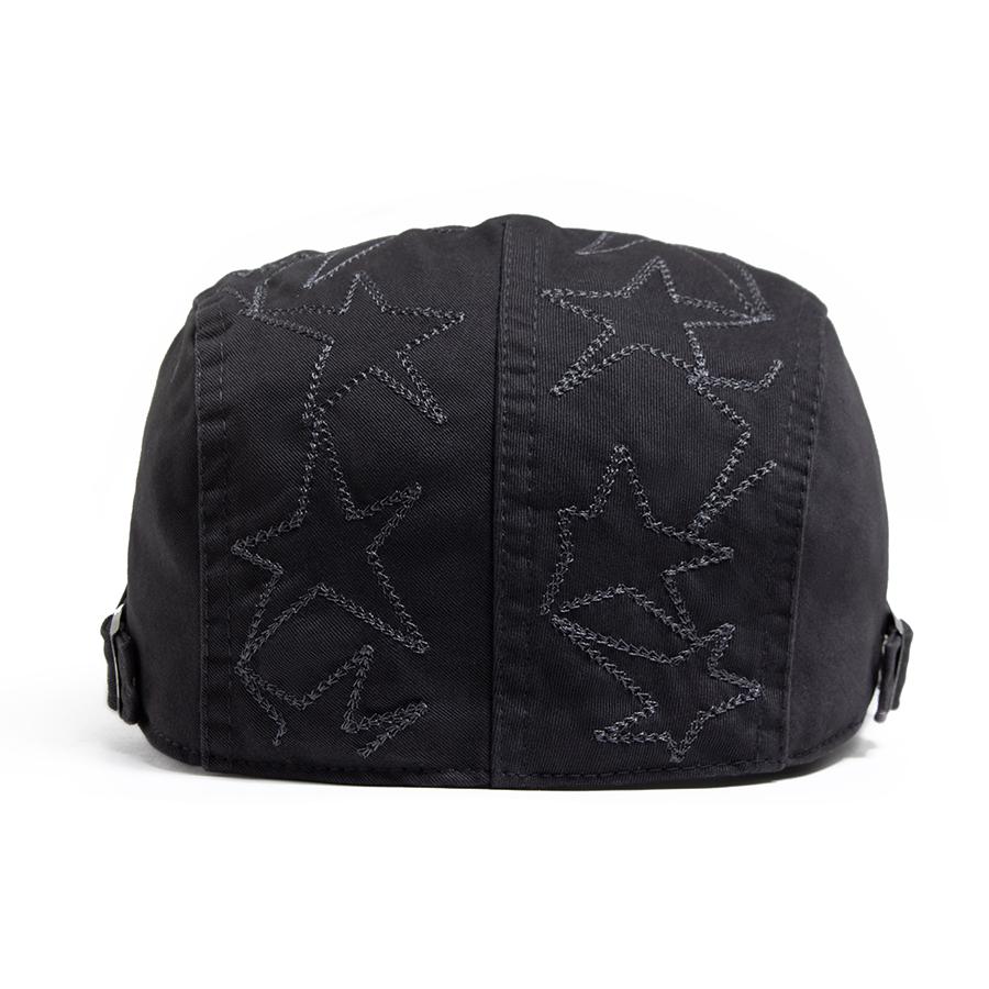 Femei Bărbați Modă Șepci Plate Vintage Broderie Pentagramă Baretă Bumbac Șapcă Newsboy Un Strat Retro Casual Pălării cu Vizor Unisex