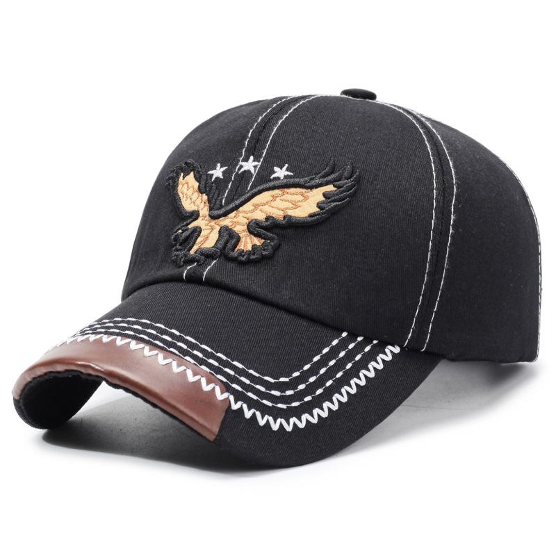 Fashionable Eagle-Embroidered Outdoor Sun Hat - Baseball Cap Style for Vacation & Leisure