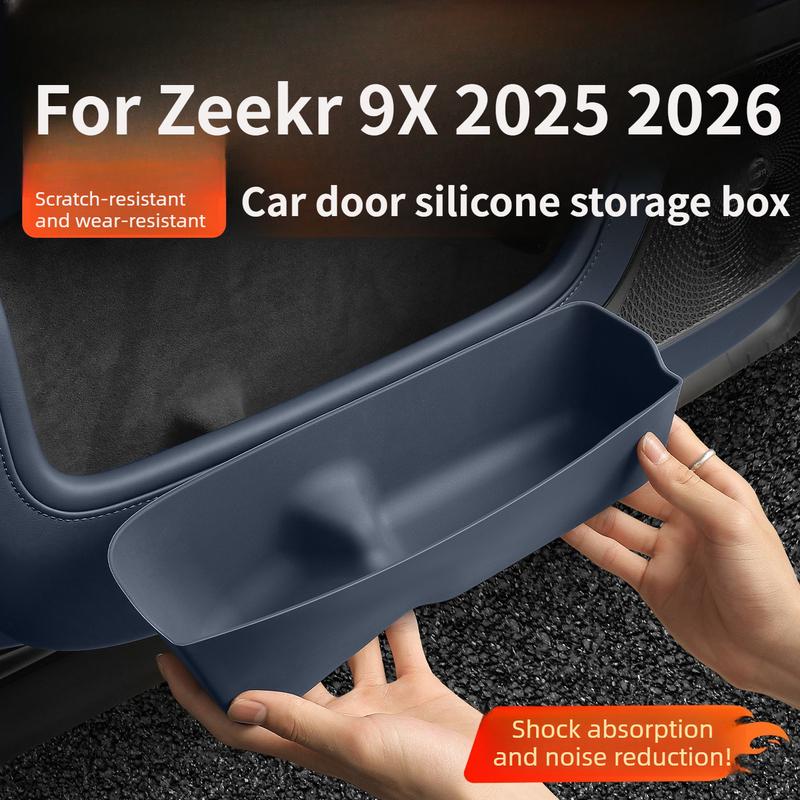 Car Door Silicone Storage Box for Zeekr 9X 2025 2026,Door Slot Pad Car Interior Organizer Anti-Slip Mat Modification Accessories