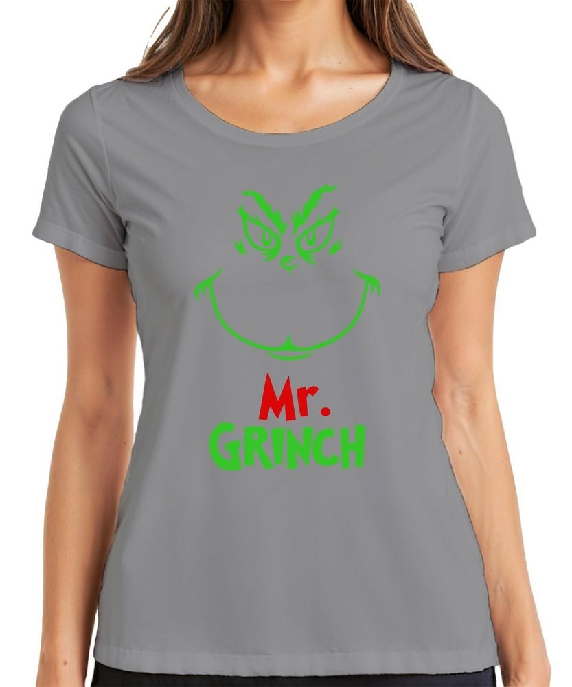Mr Grinch Christmas Funny Xmas Gift Grinchfan Retro Ladies Tshirt