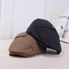 New retro solid color button forward hat children spring and autumn travel Hong Kong style beret street shooting trend