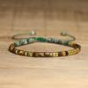 2x4mm Dainty Imperial Jasper Bracelet for Women Handwoven Adjustable Healing Stone Jewelry Alloy Main Material for Anniversary