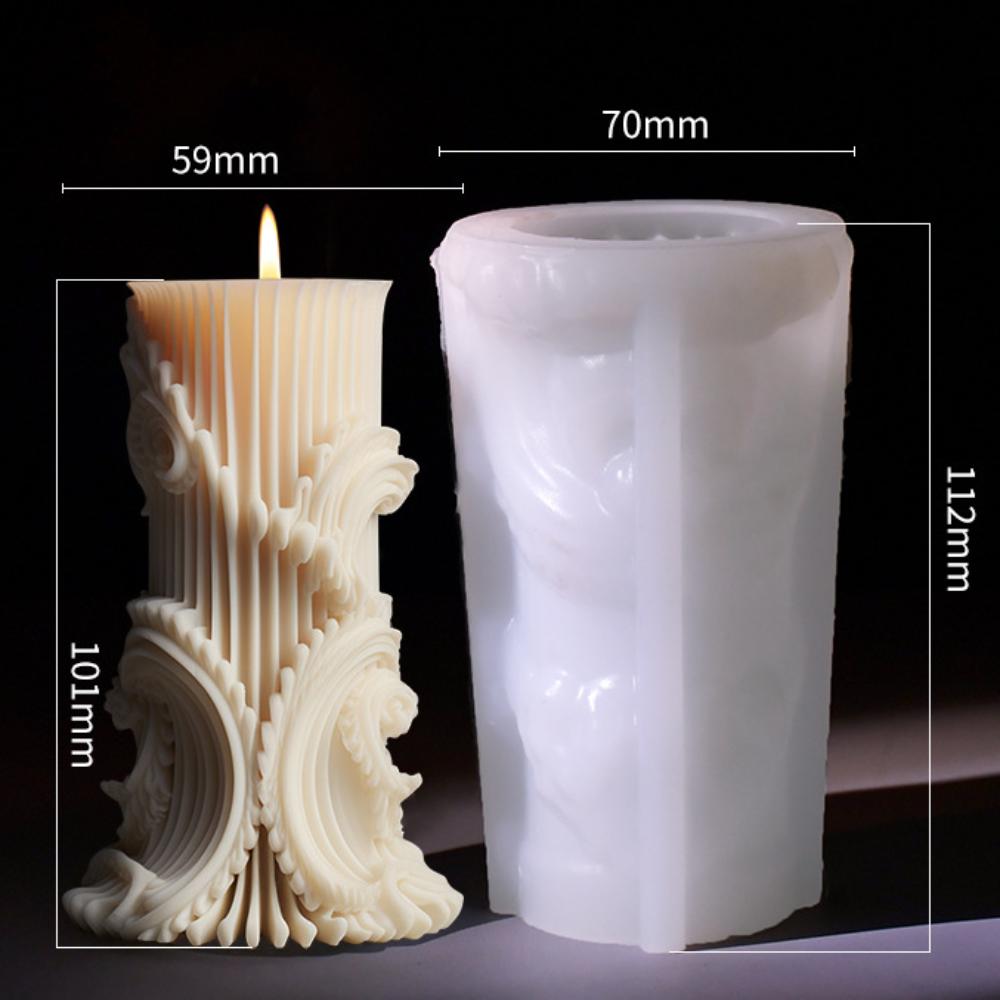 Cylindrical Aromatherapy Candle Mold Silicone Plaster Grinding Tool DIY Soap Mold  Home Decoration