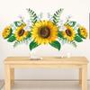 Kreative Sonnenblumen-Wandaufkleber, selbstklebende Papieraufkleber für Schlafzimmer, Wohnzimmer und Küche