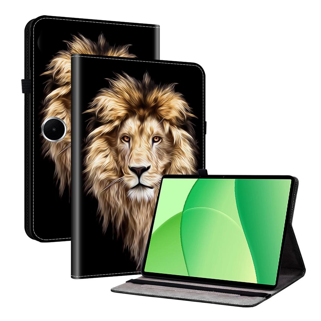 For Oppo Pad SE Leather Case Pattern Printed Stand Tablet Cover with Card Slots