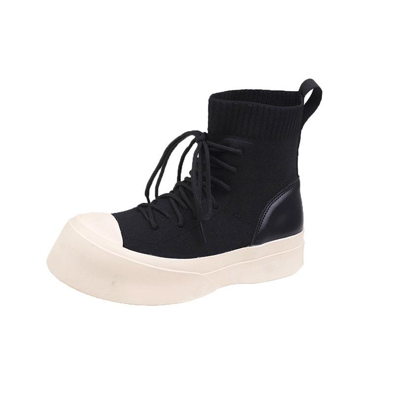 Tela elástica de suela gruesa Botas cortas de alta gama Estudiantes de  verano para mujeres Estudiantes de verano Flying Knit Inner Heightening  Casual Shoes comprar a buen precio — entrega gratuita, reseñas
