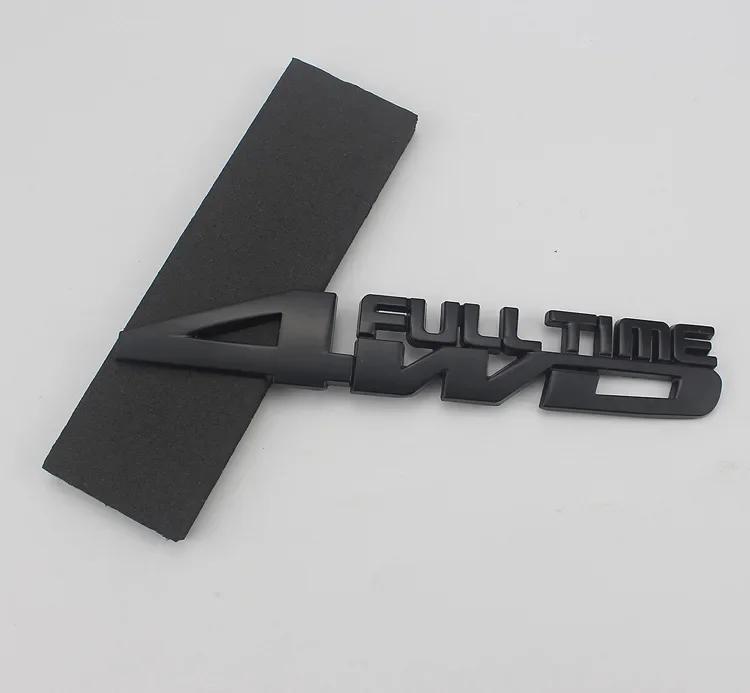 1Pc 3D Metal 4WD FULL TIME Car Badge Side Fender Emblem Rear Trunk Boot Badge Sticker Decals