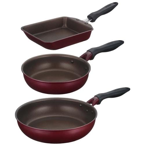 

[Project product] Thermos Durable Series Frying Pan KFH 3-piece set Red KFH-SET3-A R
