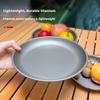 1Pc Titanium Camping Plate Travel Tableware Stackable Camping Supplies Backcountry Dinnerware For Backpacking Picnic Equipment