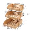 Bamboo Multi-layer Vegetable & Fruit Draining Storage Basket