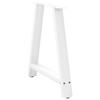 Vidaxl Coffee Table Legs, 2 Pcs, White, 80X(72-73) Cm, Steel
