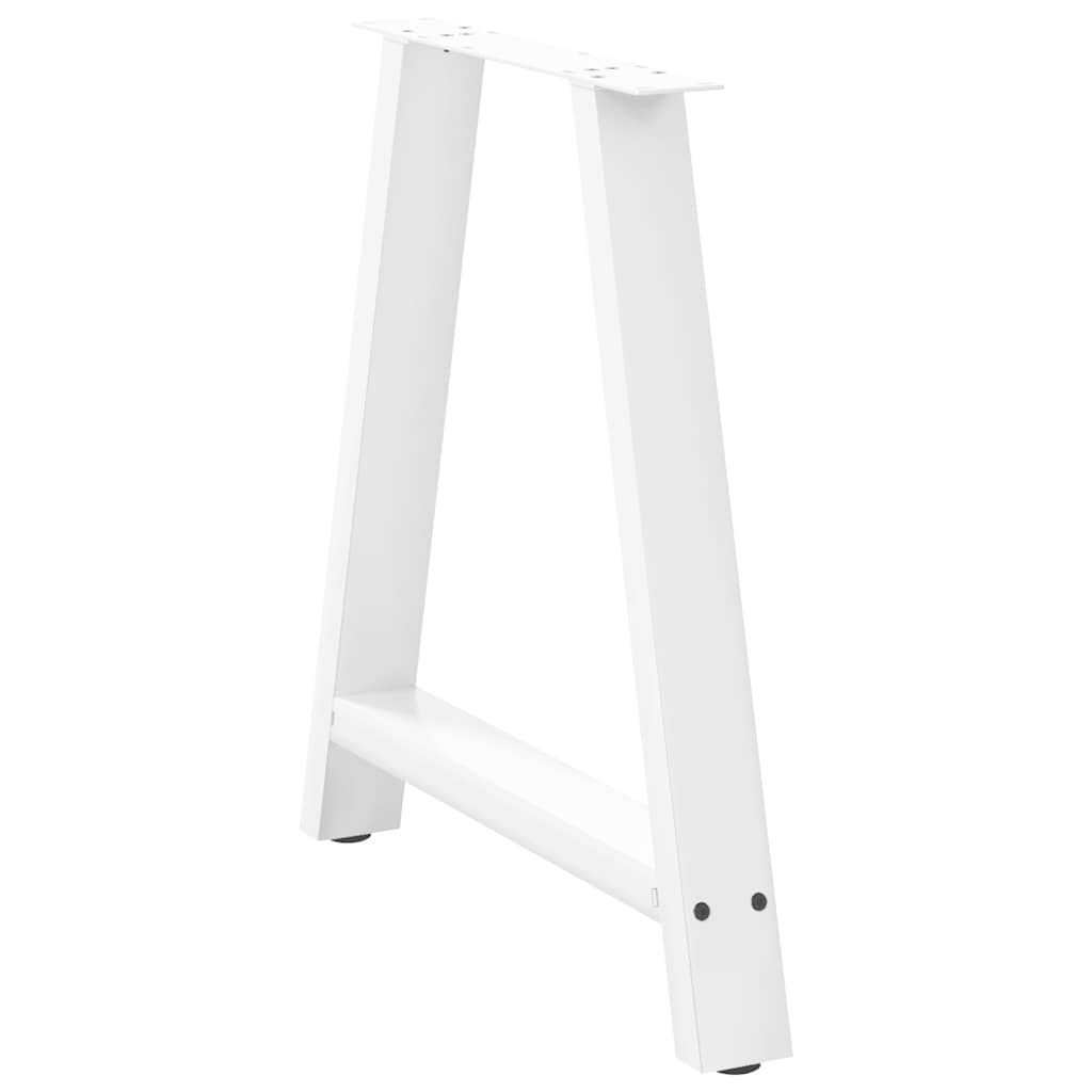 Vidaxl Coffee Table Legs, 2 Pcs, White, 80X(72-73) Cm, Steel