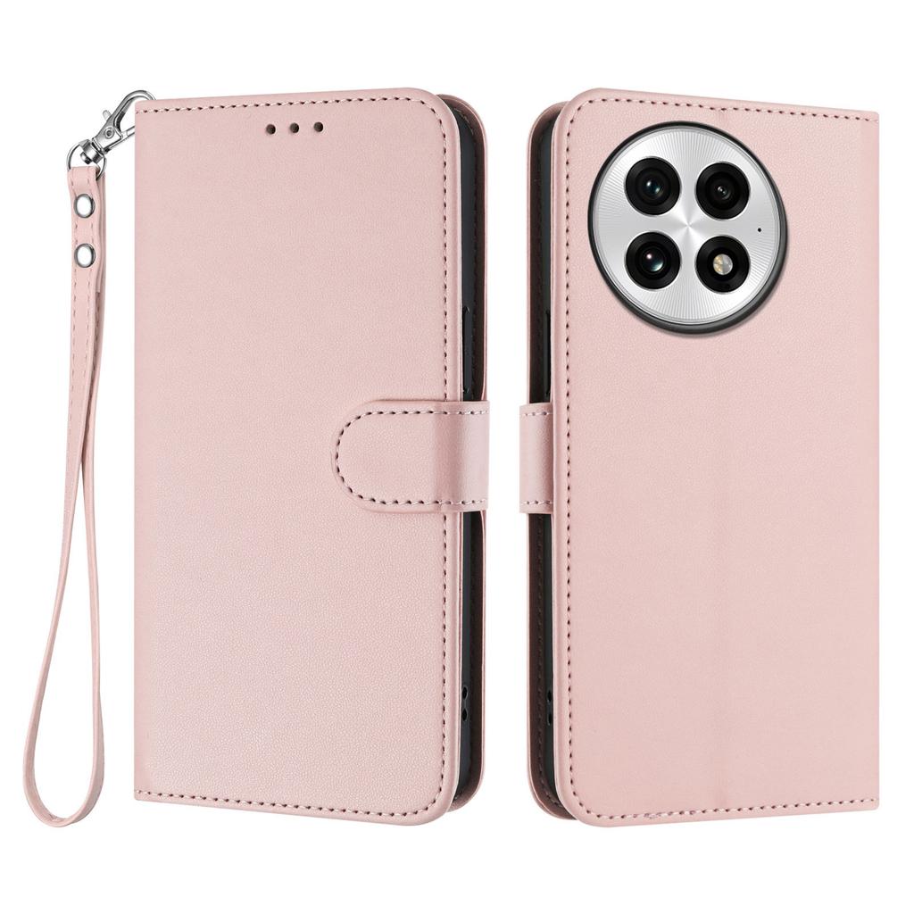 For OnePlus 13 Leather Case Wallet Stand Phone Cover with Wrist Strap