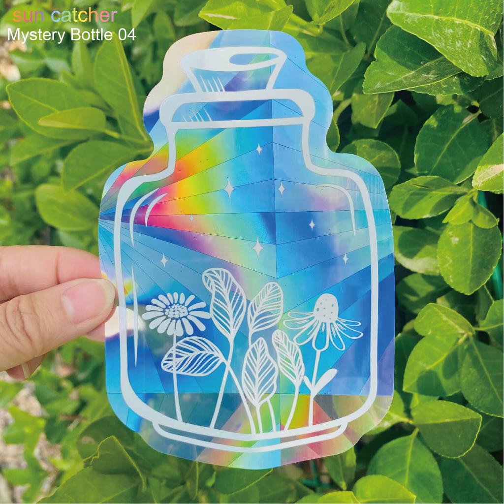 Sunflower Suncatcher Window Big Sticker Star Moon Evil Eye Sunlight Catcher Butterfly Sun Catcher Cat Rainbow Film for Car Glass
