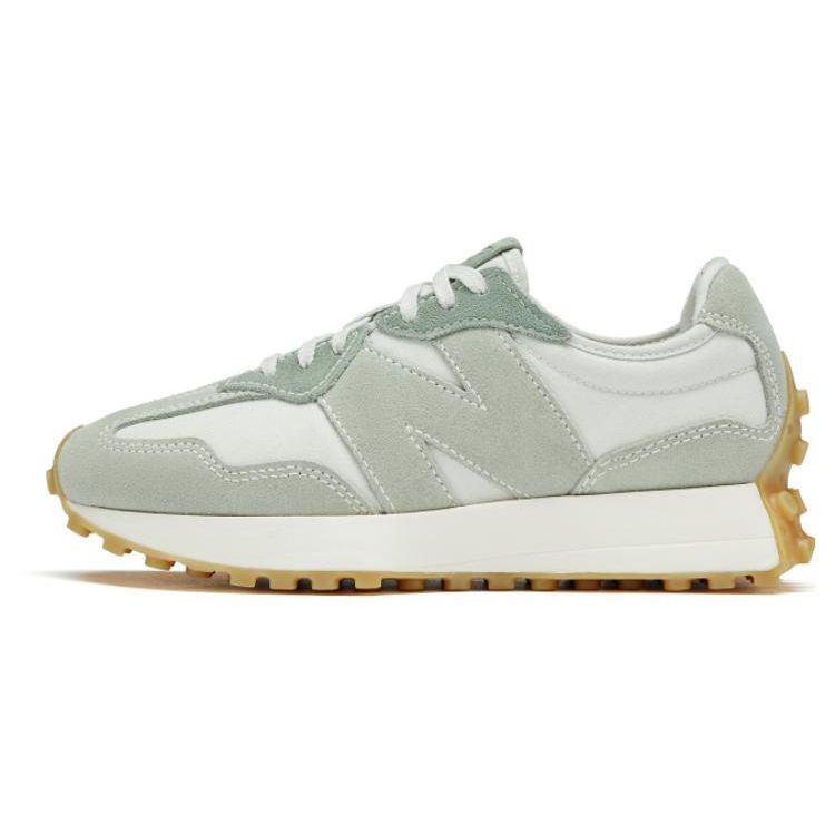 New Balance Nb 327 Retro Fabric Leather Low Top Casual Running Shoes Women Sneaker Light-Green WS327ZAU