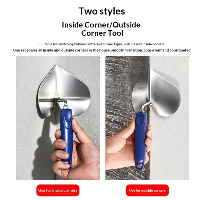 1Pcs Plasterboard Plastering Putty Knife Wall Repair Tool Stainless Steel Drywall Corner Trowel Inside Outside Corner Knife