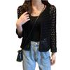 Women's 2025 Spring/Summer Knit Cardigan - Short, Hollow Out Shawl Style Versatile Top
