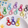 5/10/30pcs Keyring Lobster Clasp Spring Buckle With Buckle Colored Keychains For DIY Jewelry Making Key Ring Hooks Bags Buckle