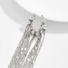 Temperament Alloy Tassel Ear Clip Beads Exquisite C-shaped Ear Clip Minimalist Long Chain No Piercing Earrings Daily Wear