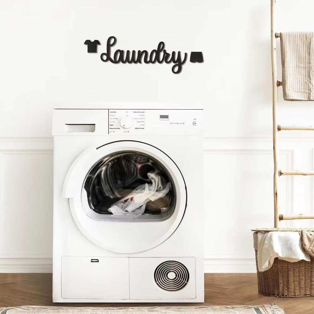 Vintage Farmhouse Laundry Sign: Metal Wall Art for Charming Laundry Room.Vintage Farmhouse for Rustic Décor.Vintage Farmhouse