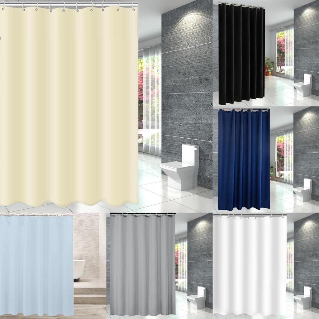 Luxurious Polyester Waterproof Shower Curtain With Hooks In Minimalist Modern Design