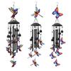 Metal Wind Chime for Outside Butterfly/Red Bird/Hummingbird Hanging Windchimes for Garden Patio Backyard Decor