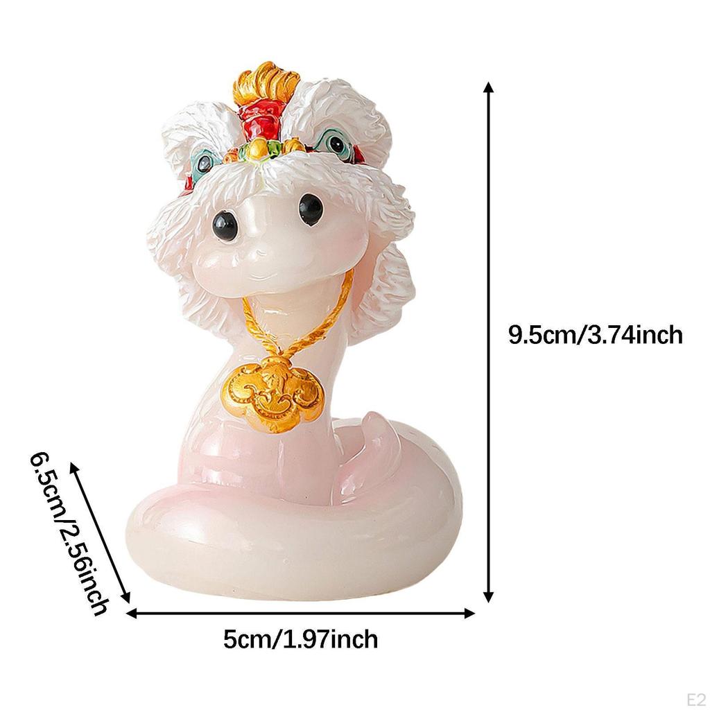 Chinesisches Jahr Schlange Figuren Tee Haustier Andenken Feng Shui Dekor Harz Handwerk Tischdekoration für