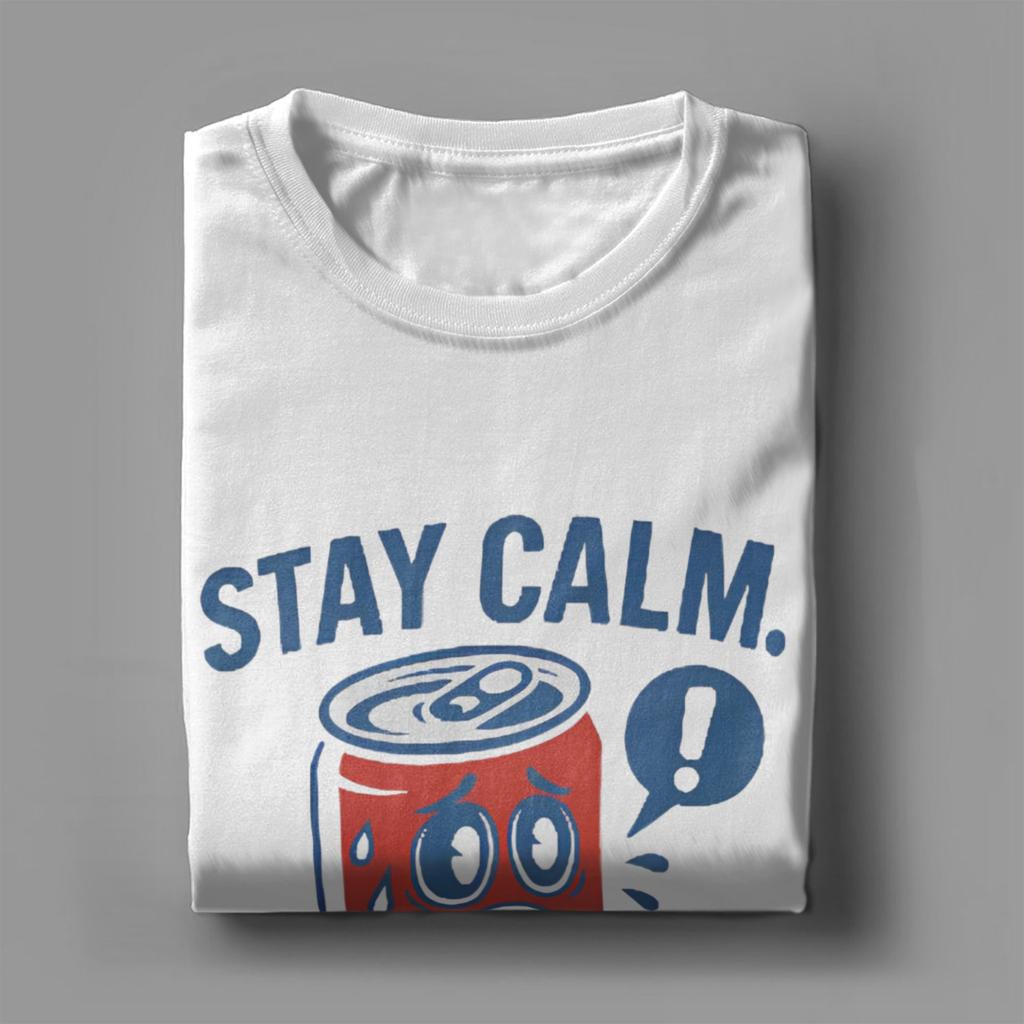 Men's Don't Be a Panican Stay Calm T Shirts American Tariffs Pure Cotton Merch Hipster Short Sleeve Tees Gift Idea T-Shirts