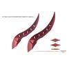 Carbon Fiber Dragon Horn Car Roof Ornament Spoiler Fin - Universal Fit